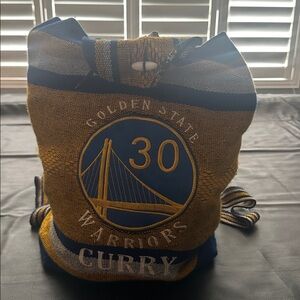 Golden State Warriors Handmade Woven Backpack – Vintage Baja Style - PreLoved